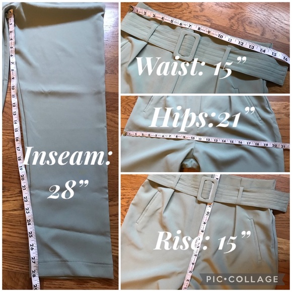 NWT High waist belted pocketed pants size M - Picture 9 of 12